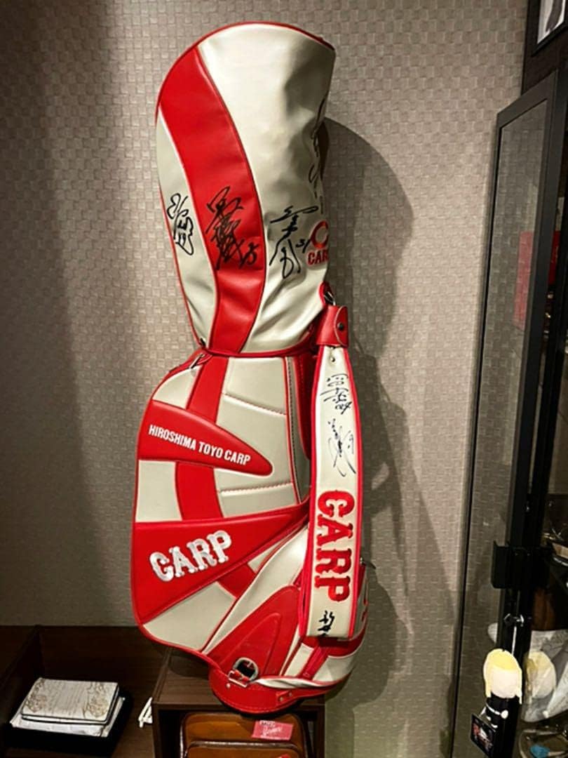 カープ 直筆サイン入り ゴルフバッグ 広島東洋カープ 9.5型キャディバッグ